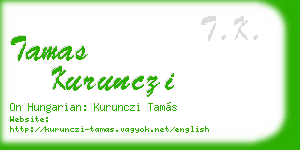 tamas kurunczi business card